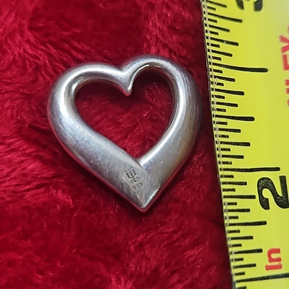 James Avery Sterling Silver Open Heart Pendant 3/4" - Picture 5 of 5